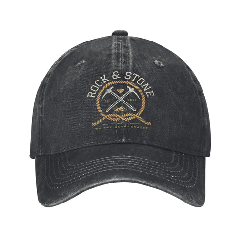 Deep Rock Galactic Rock And Stone Distressed Baseball Cap