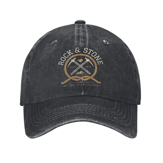 Deep Rock Galactic Rock And Stone Distressed Baseball Cap
