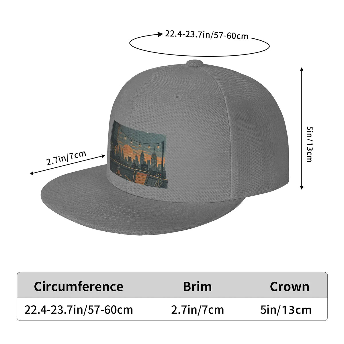 Rooftop Urban Evening Escape Snapback Cap