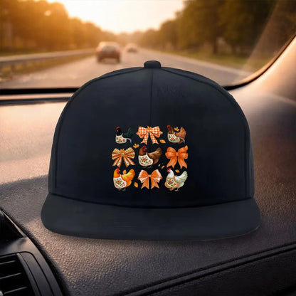 Chick Bow Mardi Gras Snapback Cap