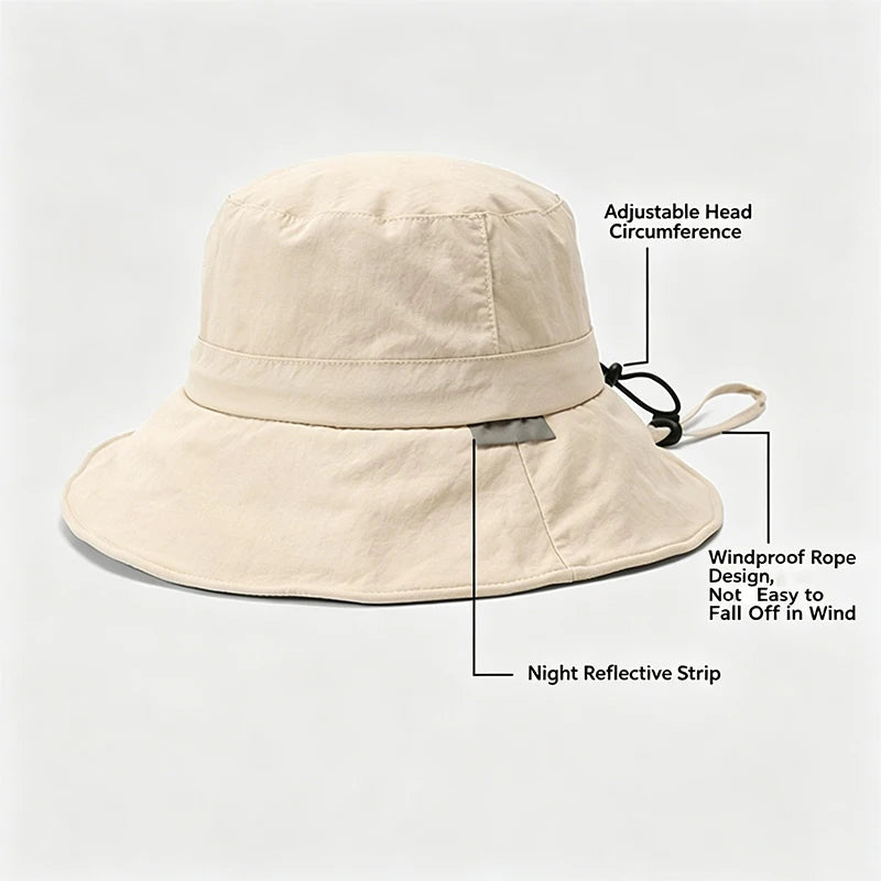 Summer Solid Color Sun Hats Outdoor Fishing Cap