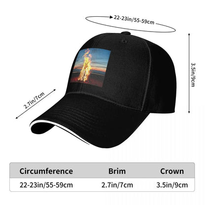 Bonfire In The Beach Vintage Baseball Cap
