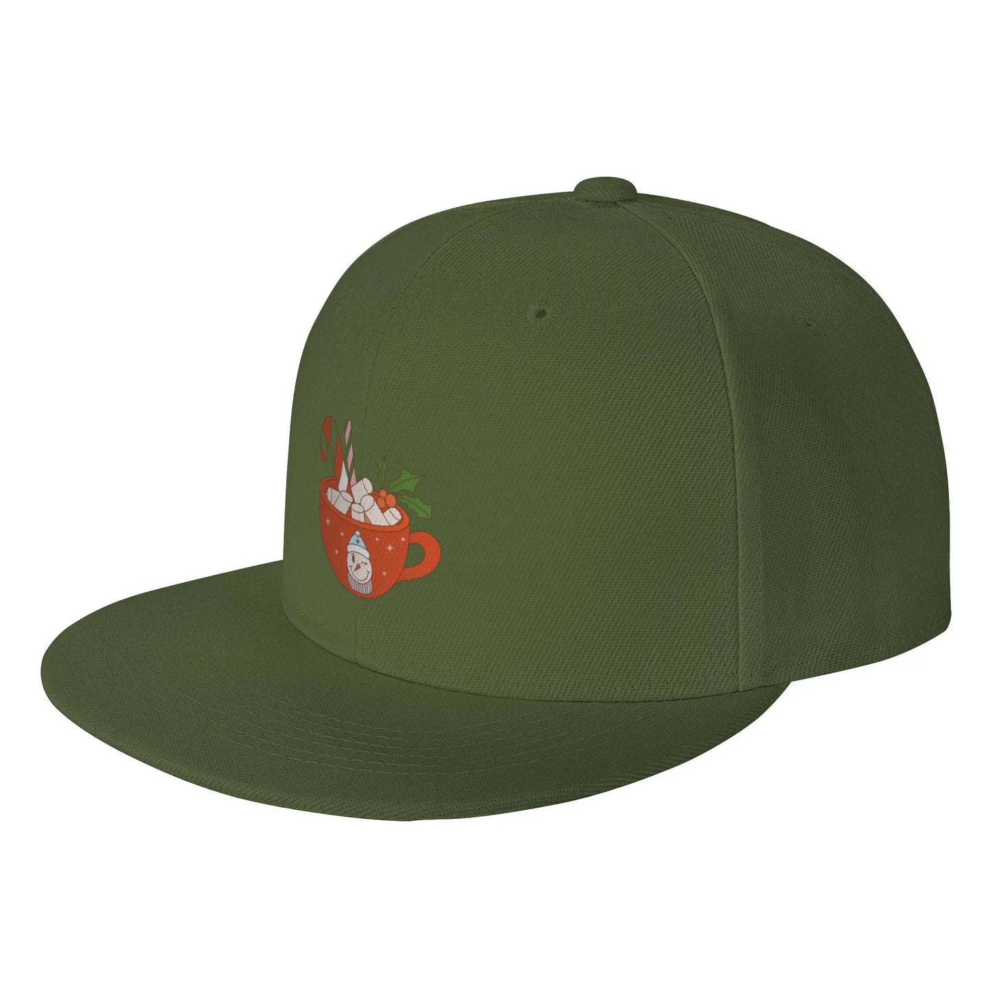 Fashion Retro Snowman Hot Chocolate Snapback Cap