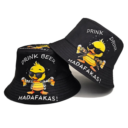 Funny Duck Print Panama Summer Sunscreen Sun Hat