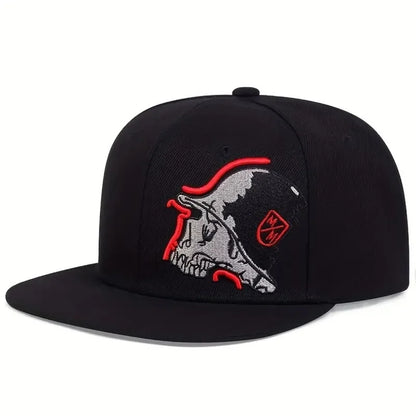 Skeleton Embroidered Unisex Hip-Hop Snapback Cap