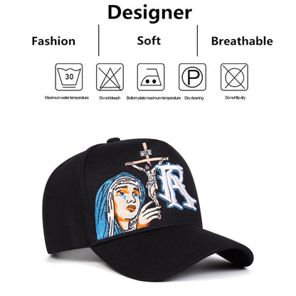 Unisex R Prayer Embroidery Baseball Caps Spring Autumn Outdoor