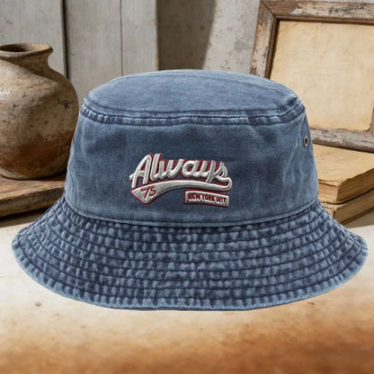 Always 73 Embroidered Washed Bucket Hat