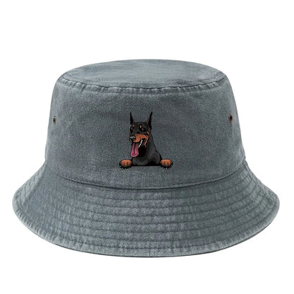 Doberman Dog Print Bucket Hat