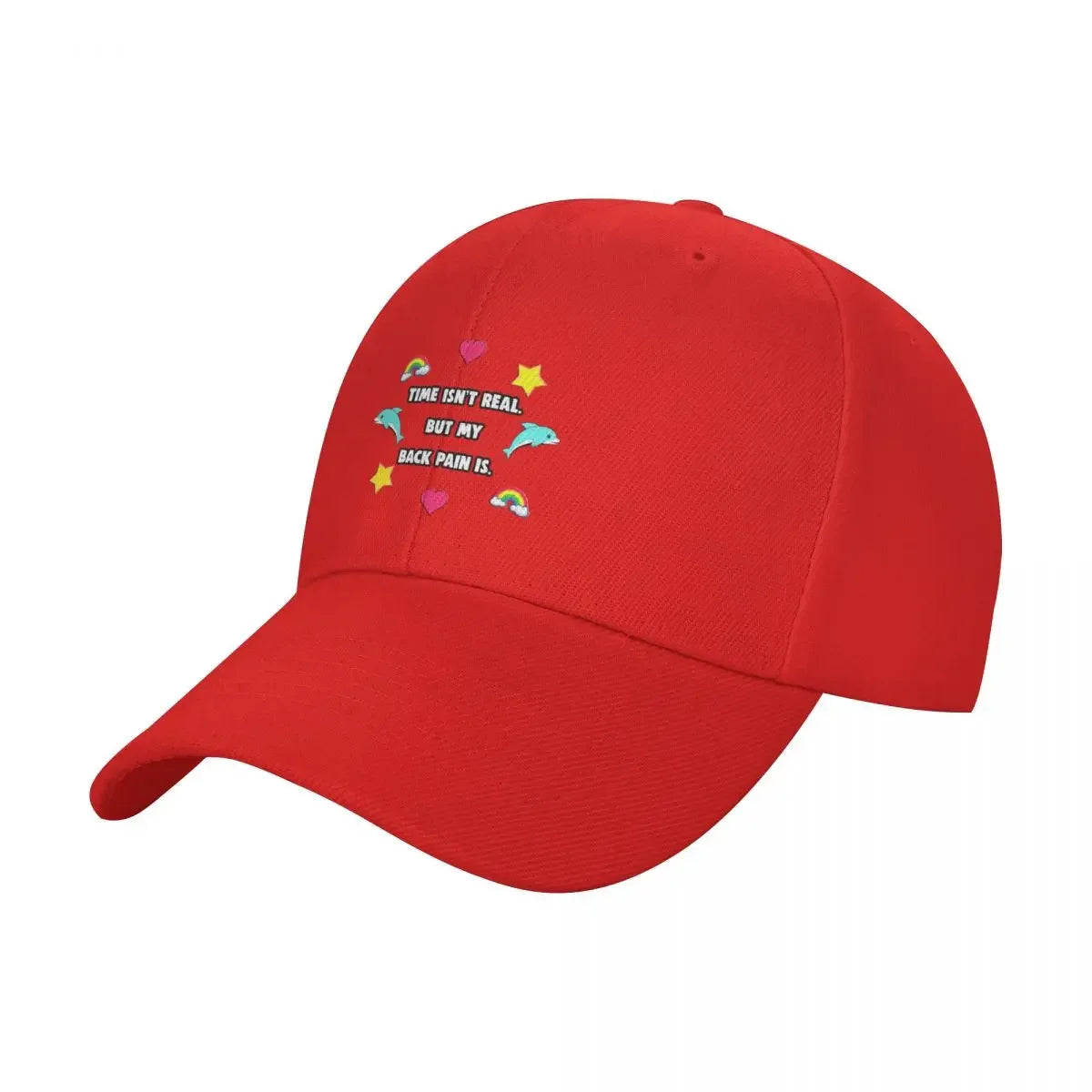 Time Isn't Real Back Pain Baseball Cap