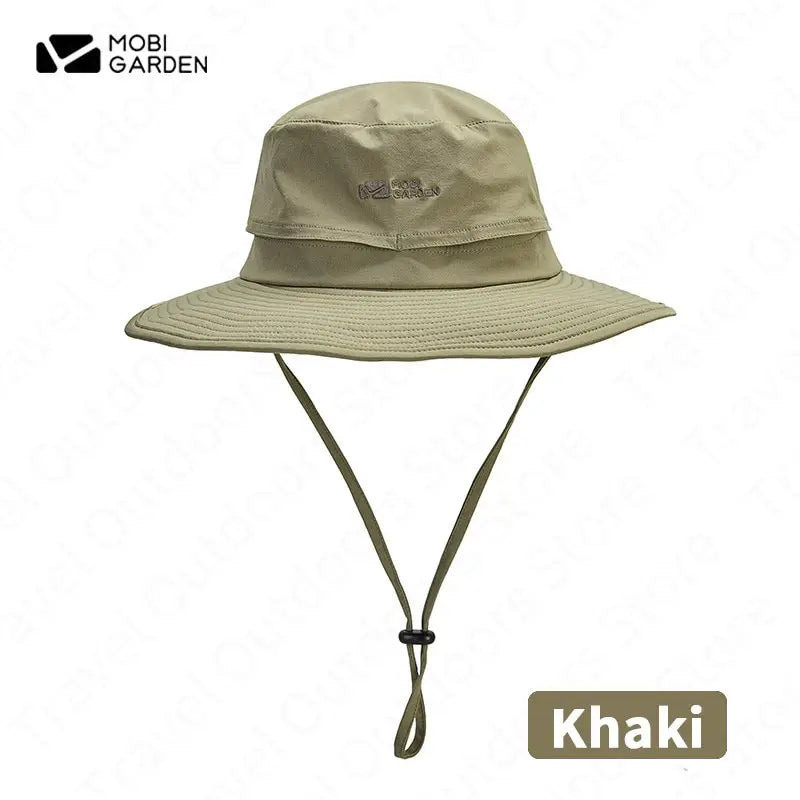 MOBI GARDEN 9CM Wide Brim UV Protection Bucket Hat