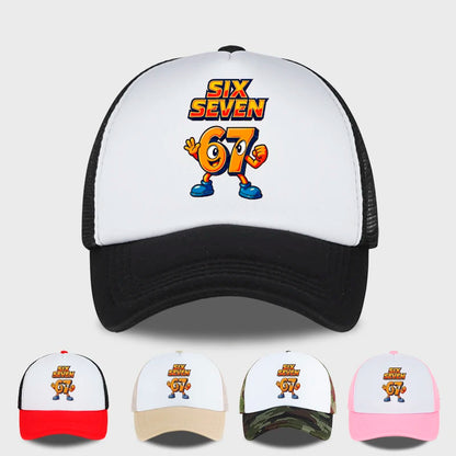 Cartoon Sponge Mesh Snapback Baseball Cap