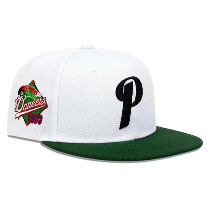 Unisex P Letter Embroidered Snapback Cap