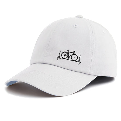 Minimalist Retro Bicycle Print Baseball Cap