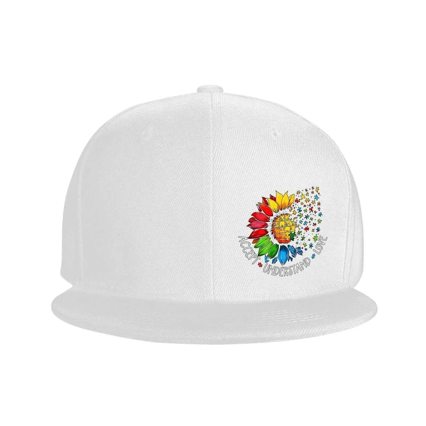 Autism Awareness Sunflower Snapback Cap Hat