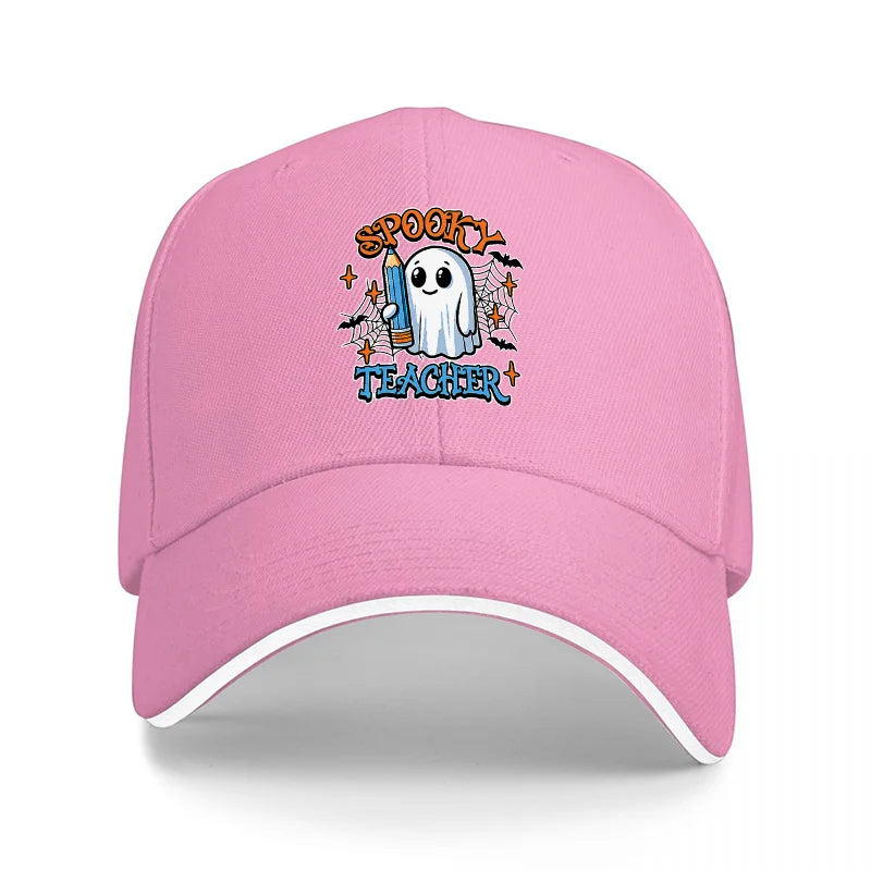 Spooky Teacher Ghost Baseball Cap