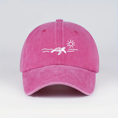 Turtle Sun Print Baseball Cap