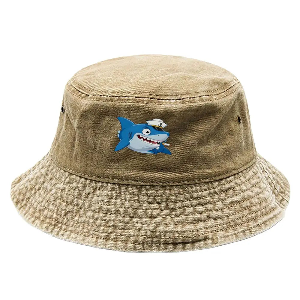 Vintage Washed Animal Print Bucket Hat