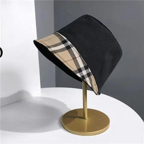 2026 New Checkered Splicing Bucket Hat Size 56-58cm