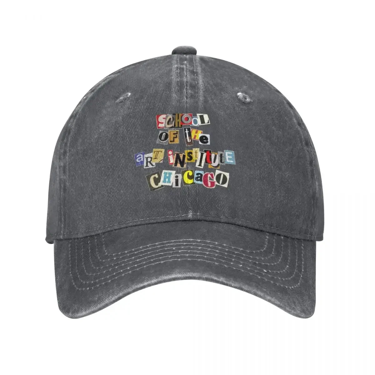 SAIC Chicago Art Institute Funky Collage Baseball Cap