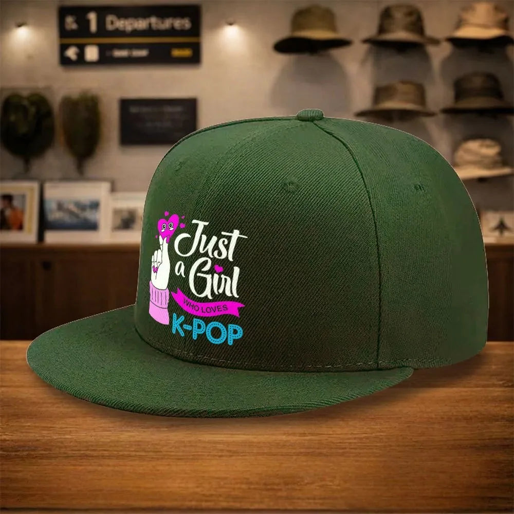 K Pop Finger Heart Snapback Cap