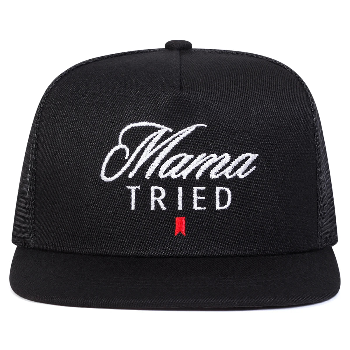 Unisex Mama Tried Embroidered Mesh Snapback Cap