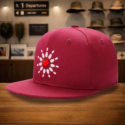 Bowling Pin Sun Graphic Snapback Cap