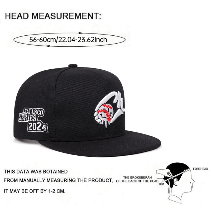 CH Tennis Embroidery Hip Hop Snapback Cap