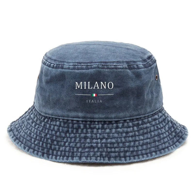 Milano Washed Cotton Bucket Hat Football Fan Style