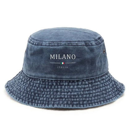 Milano Washed Cotton Bucket Hat Football Fan Style