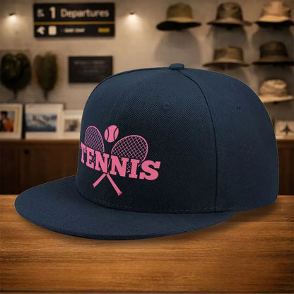 Tennis Rackets Ball Graphic Snapback Cap