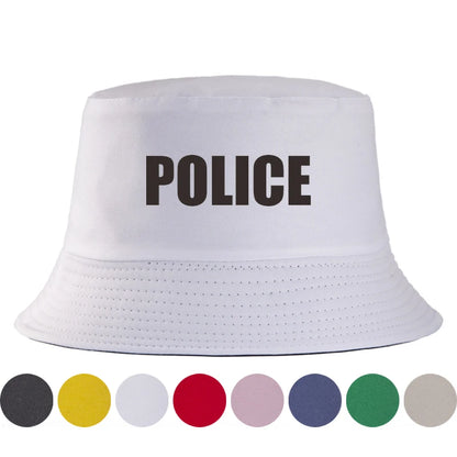 Police Letter Print Costume Bucket Hat Unisex