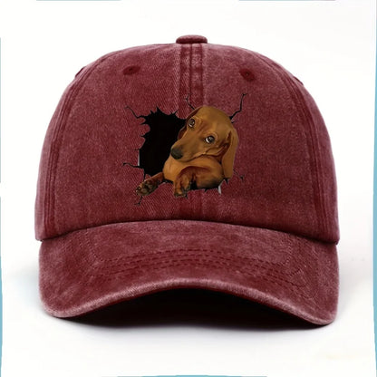 Vintage Cartoon Puppy Baseball Cap