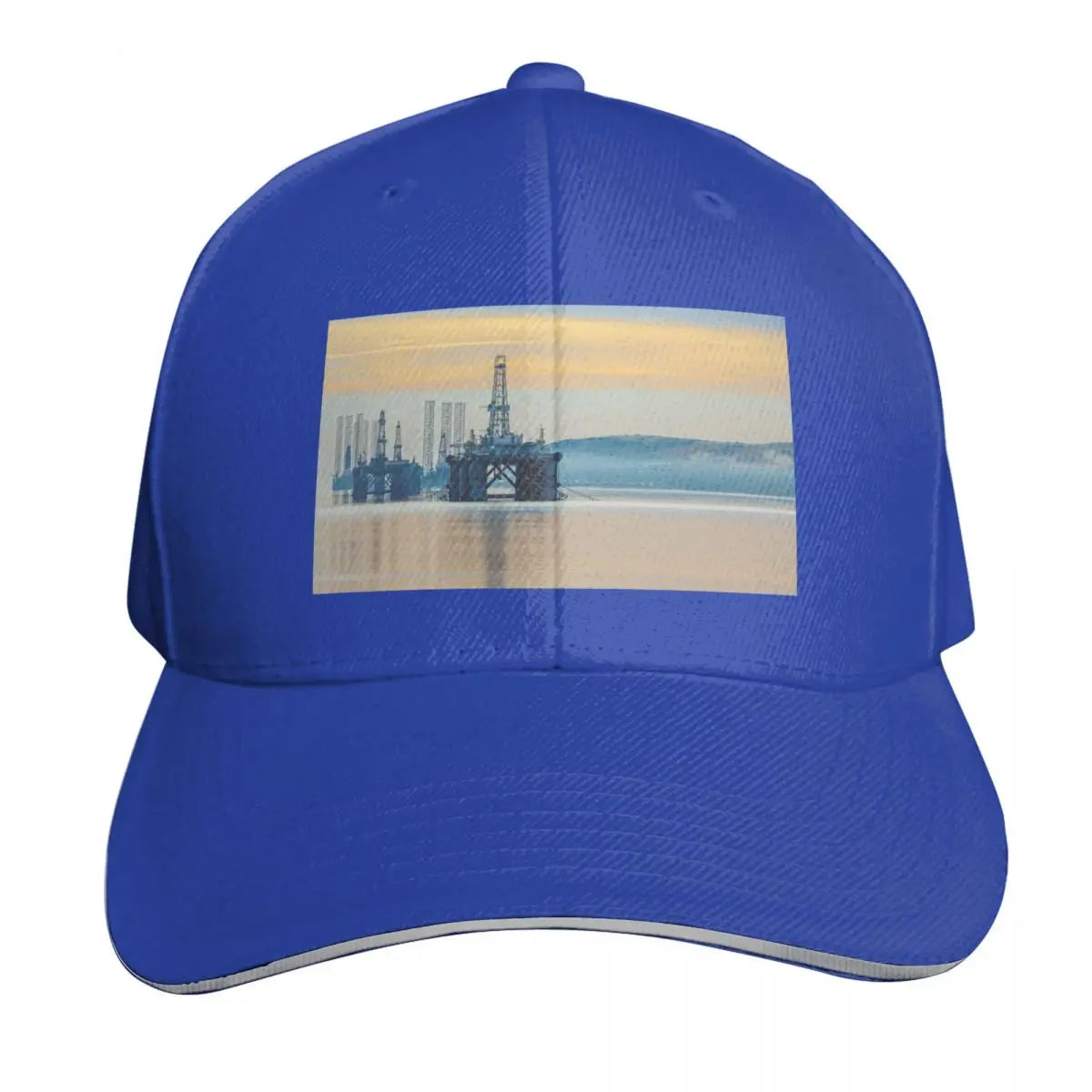 Oil Rig Sunrise Outdoor Unstructured Baseball Cap