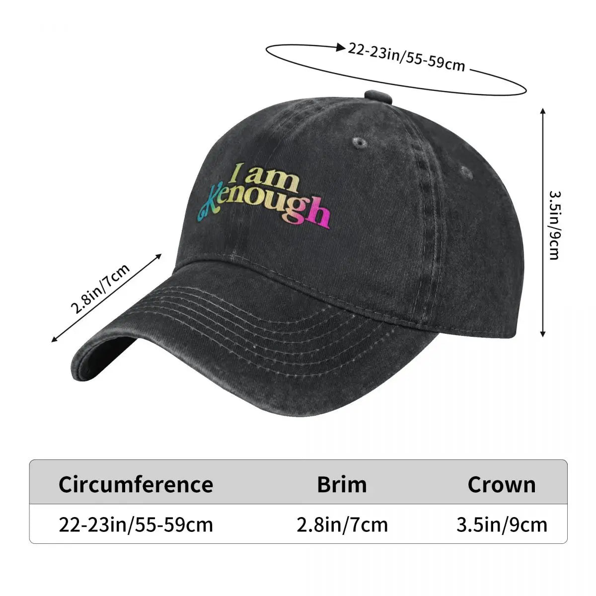 I Am Kenough Funny Graphic Baseball Cap