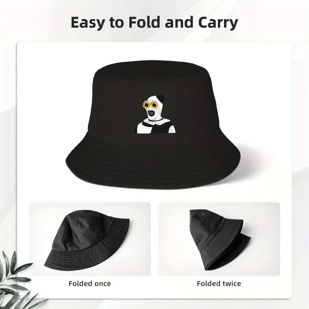 Art The Clown Terrifier Horror Bucket Hat Design