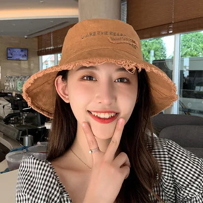 Women Cotton Sunscreen Fisherman Bucket Hat