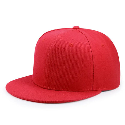 Wholesale 40 Colors Adjustable Flat Peak Snapback Caps Lady Fashion Polyester Plain Baseball Hat Men Hiphop Blank Sport Cap Adijustable 55-60cm