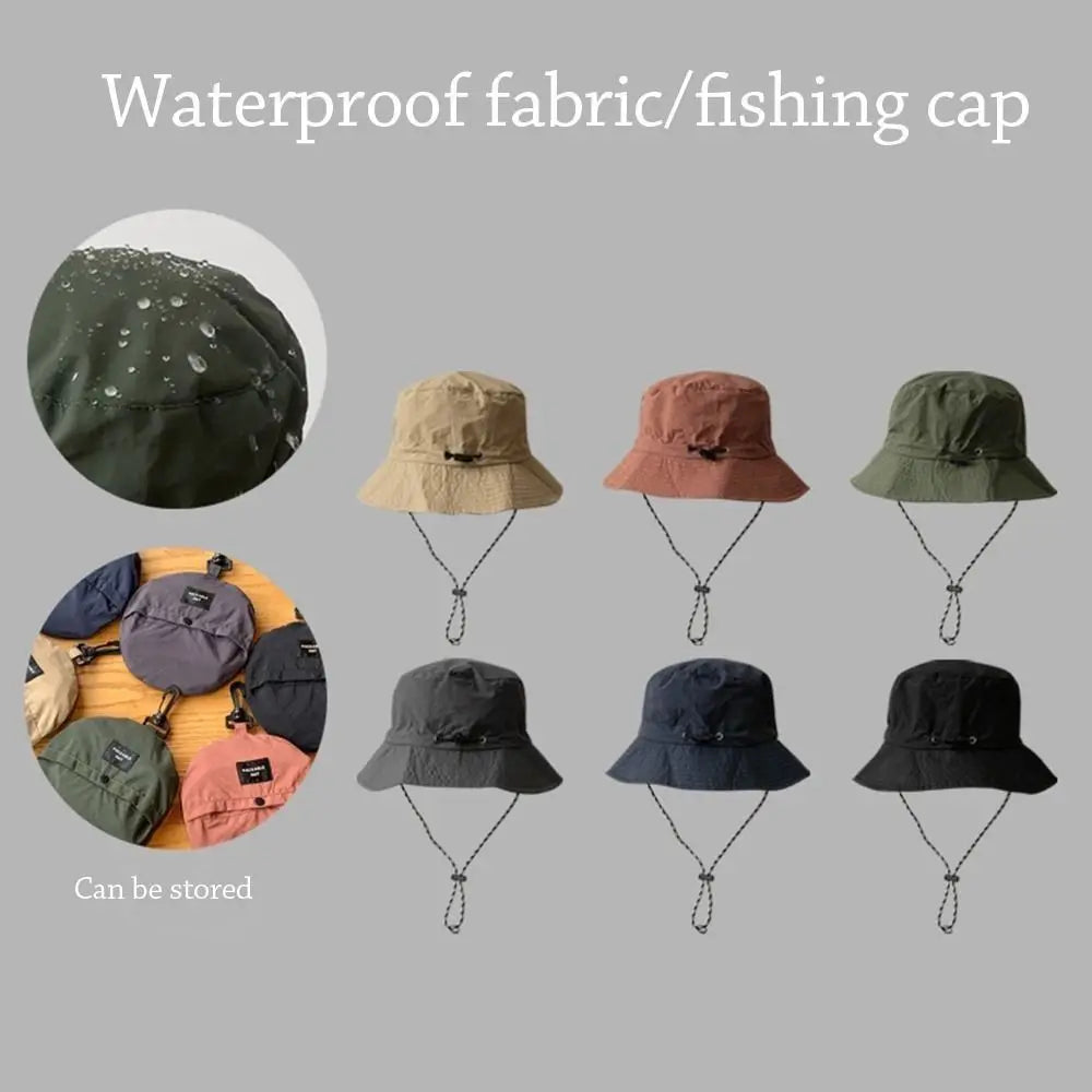 Waterproof Quick-Dry UV Protection Bucket Hat With Storage Bag