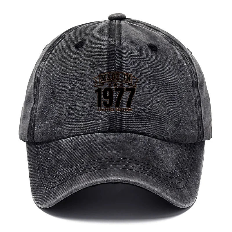 Vintage 1977 Distressed Cotton Baseball Cap