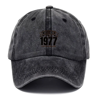 Vintage 1977 Distressed Cotton Baseball Cap