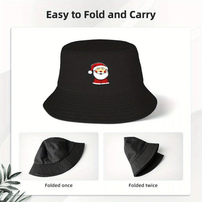 Santa Claus Christmas Patch Style Bucket Hat