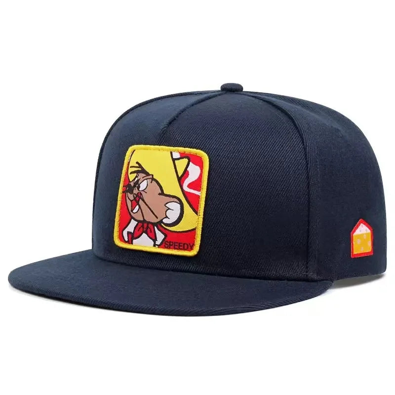 Creative New Flat Edge Hat Mouse Labeling Street Hip Hop