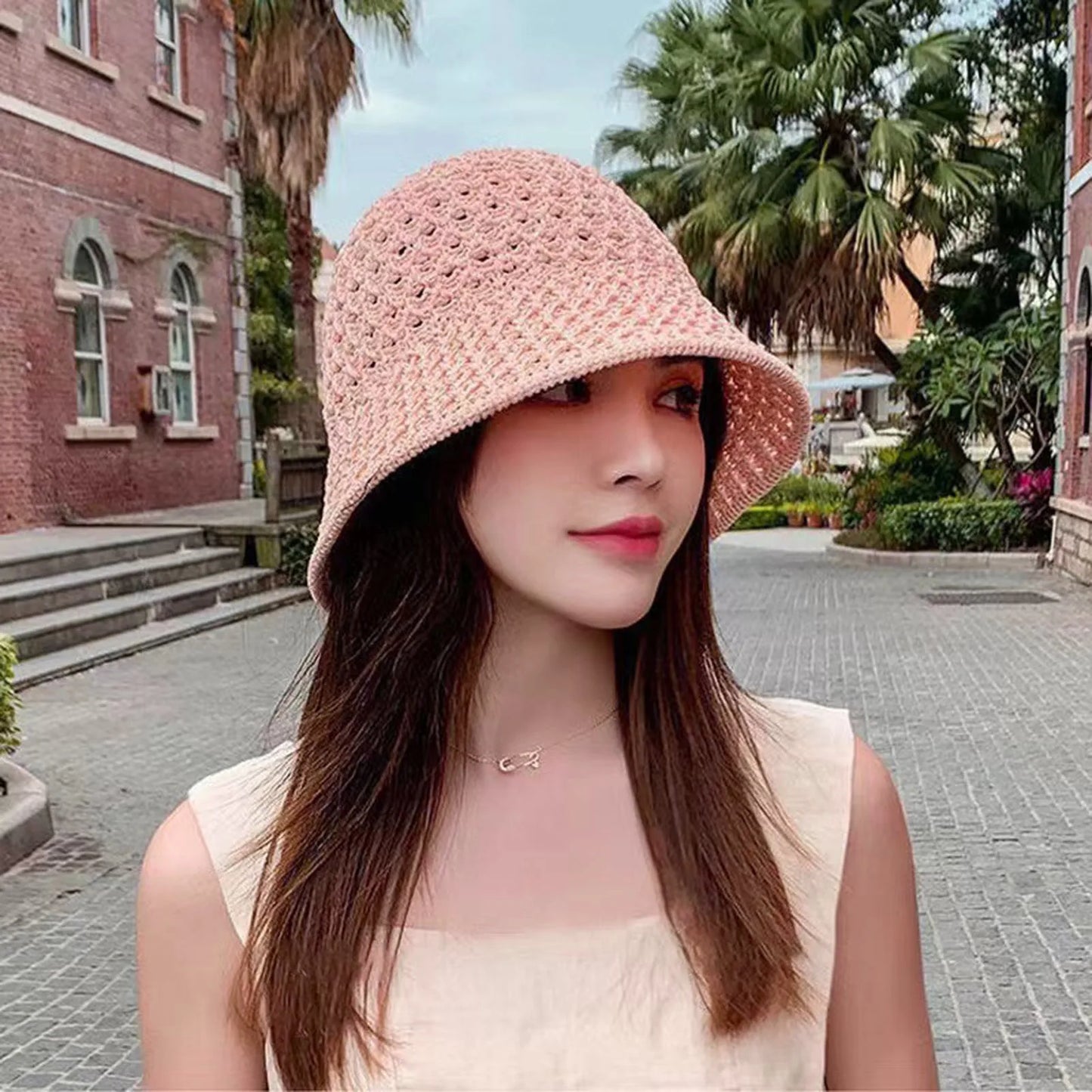 Hollow Out Breathable Summer Bucket Hat