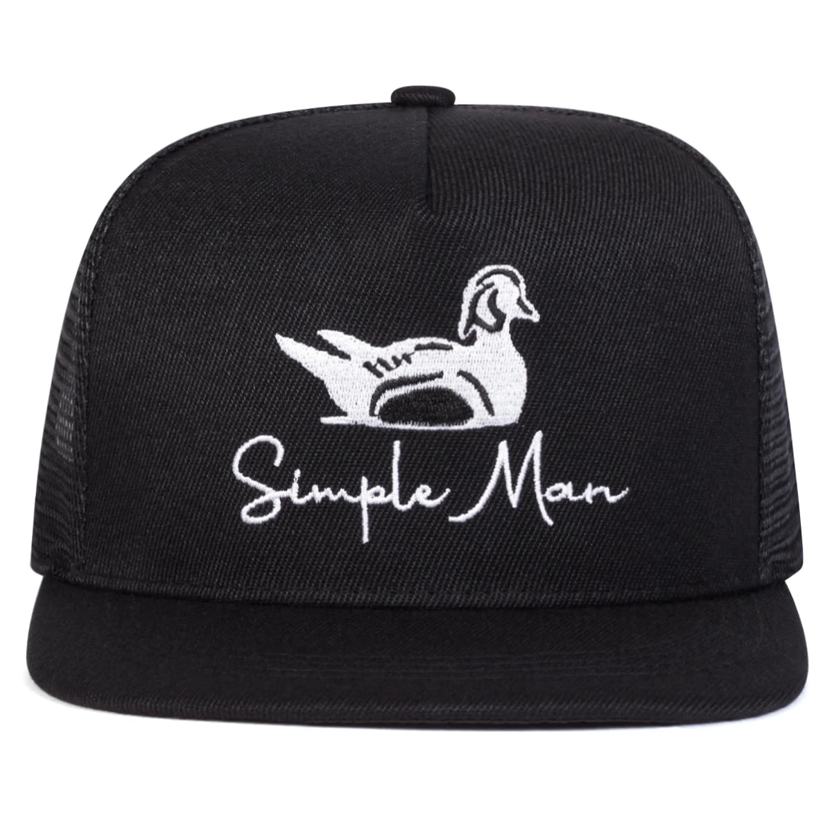 Simple Man Duck Embroidery Casual Snapback Cap