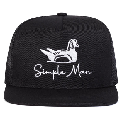 Simple Man Duck Embroidery Casual Snapback Cap