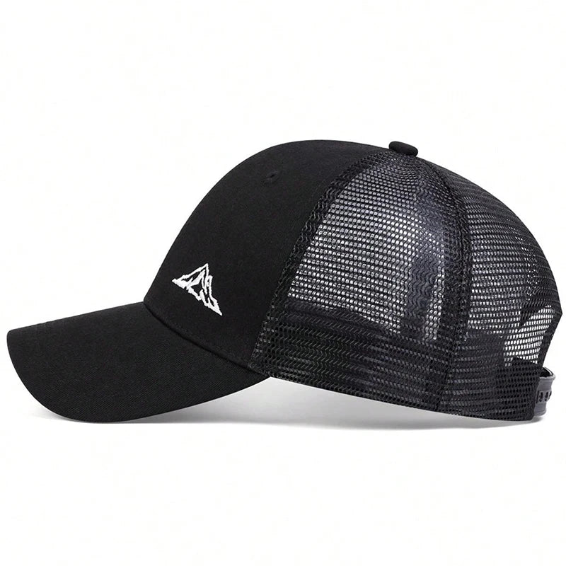 Unisex Mountain Range Embroidery Baseball Net Caps