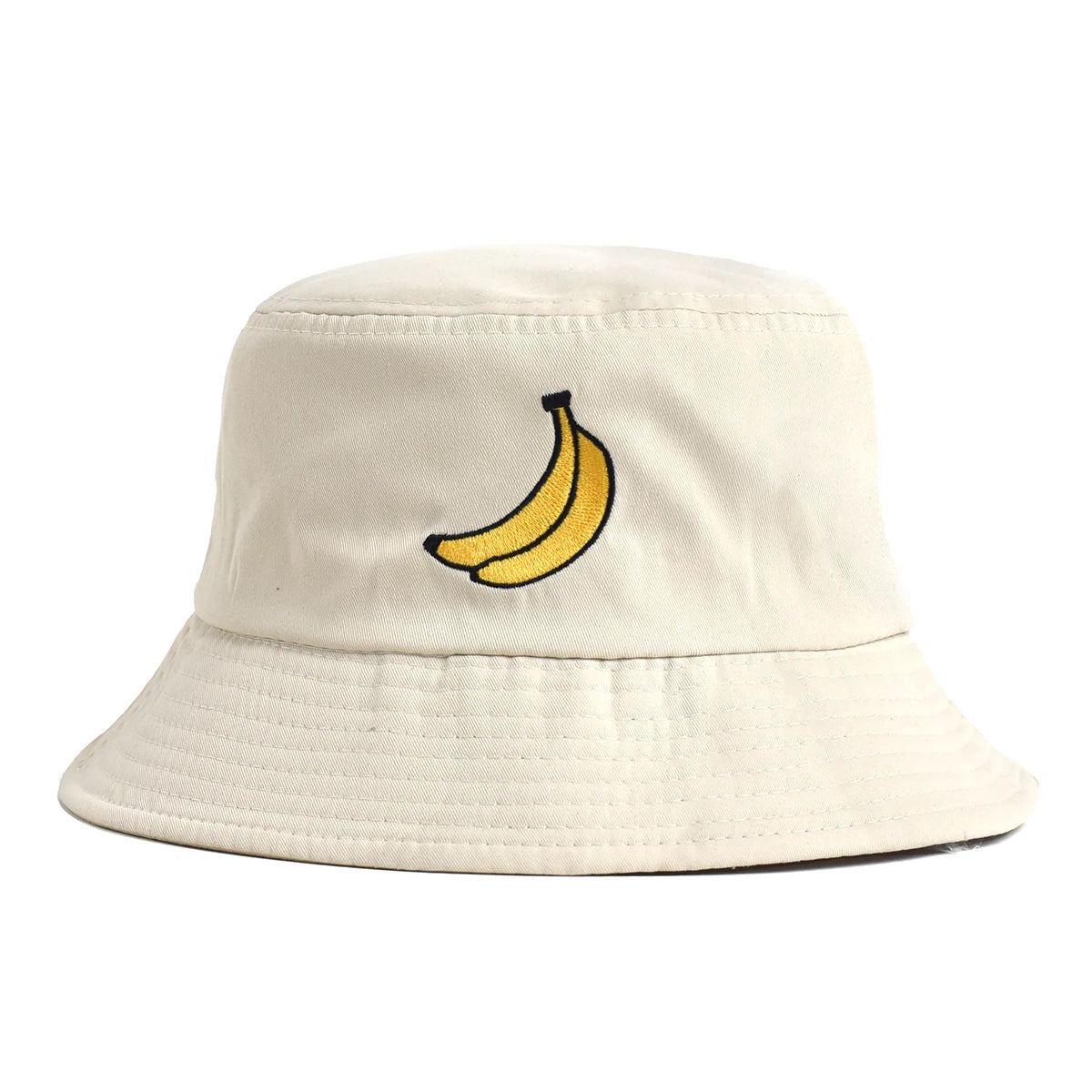 Panama Banana Embroidery Bucket Hat