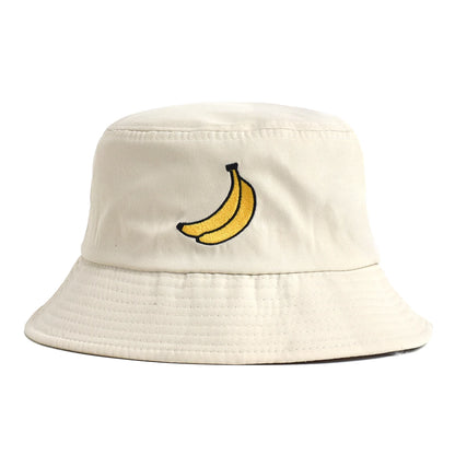 Panama Banana Embroidery Bucket Hat