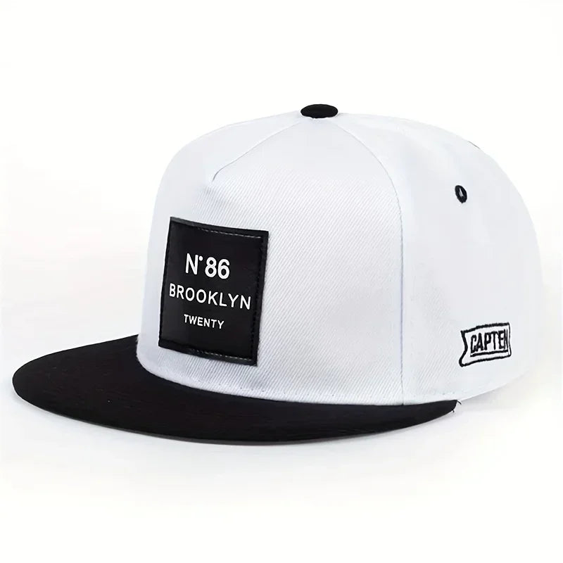 Brooklyn Label Embroidered Hip-Hop Snapback Cap
