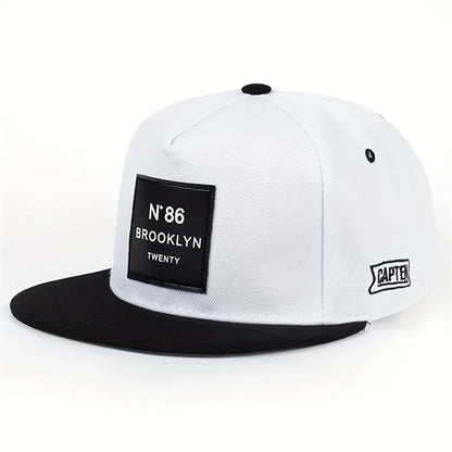 Brooklyn Label Embroidered Hip-Hop Snapback Cap